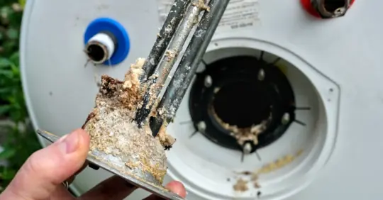 Sediment from water heater