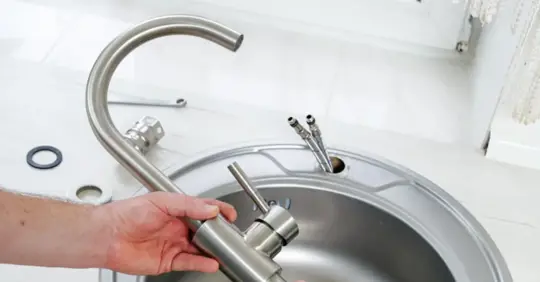 Faucet installation for bathroom