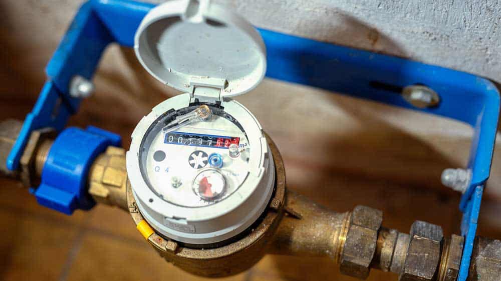 water meter in commercial establishment