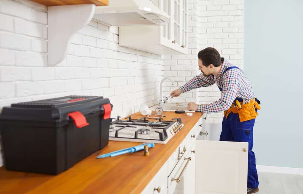 plumbing in kitchen