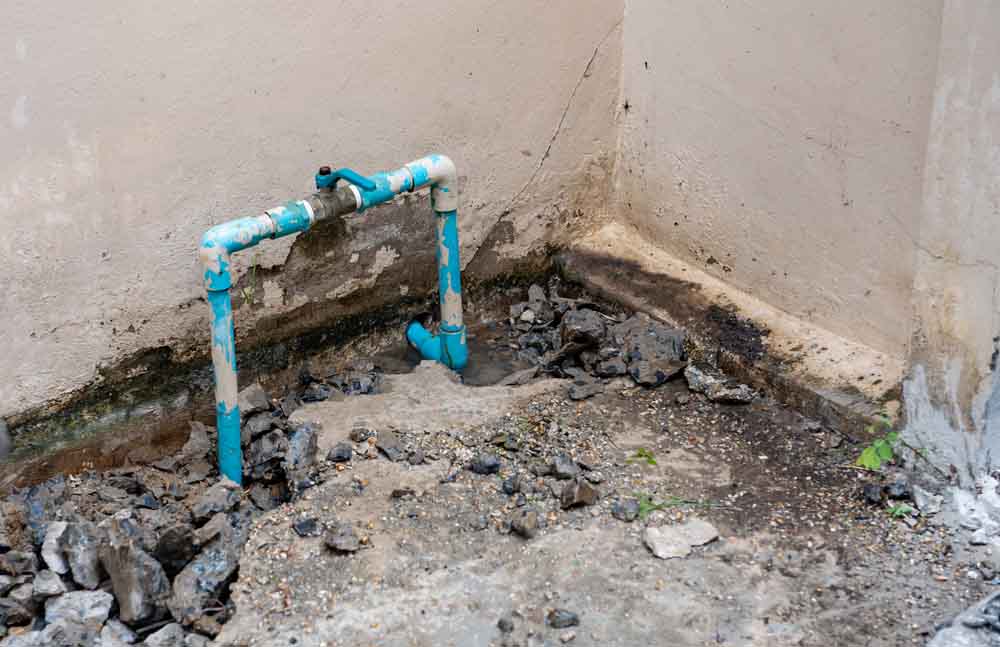 Broken water line