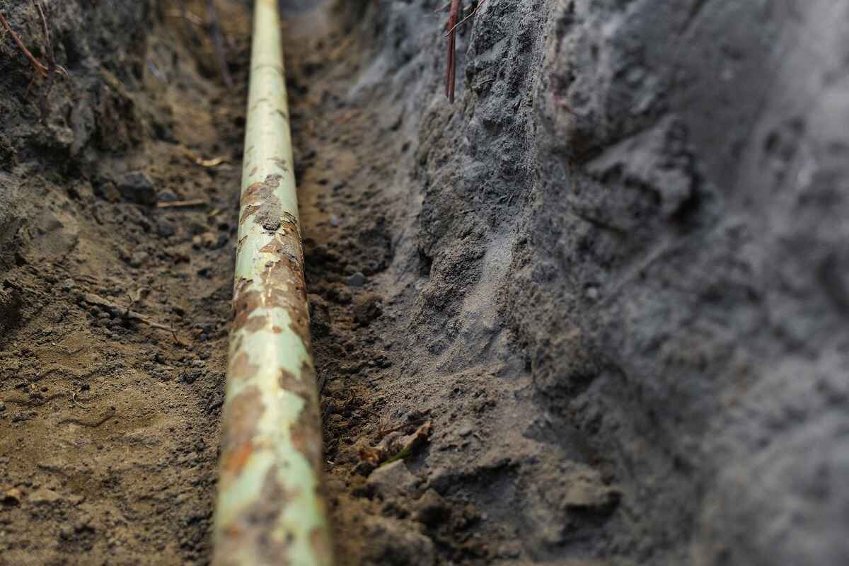 corroded gas line