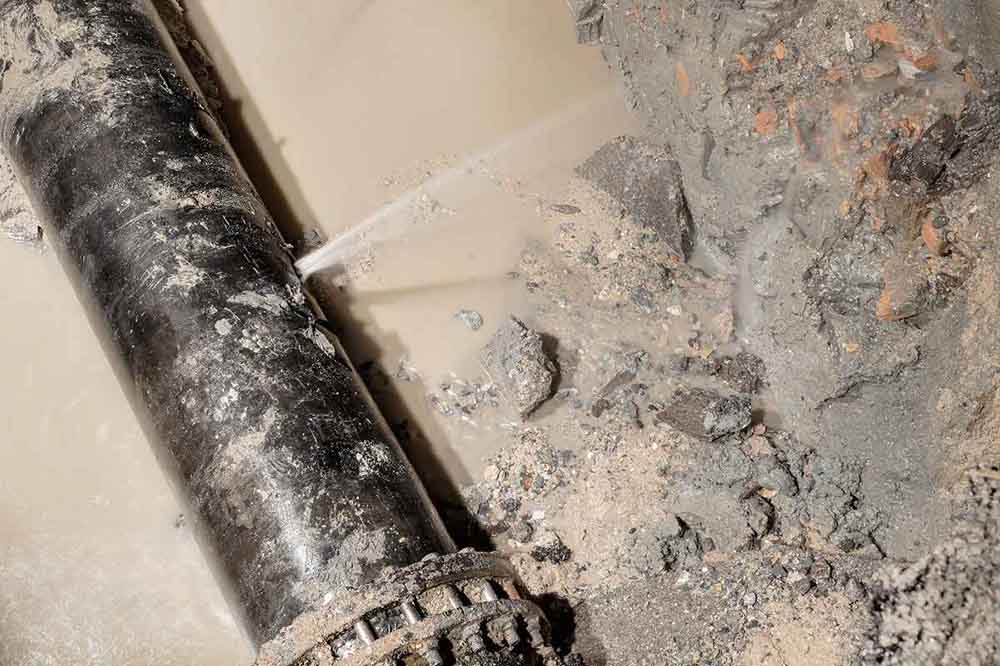 a pipe with a minor leak
