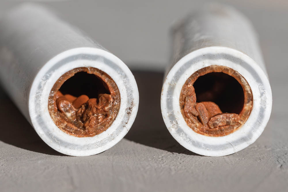 a clogged pipe