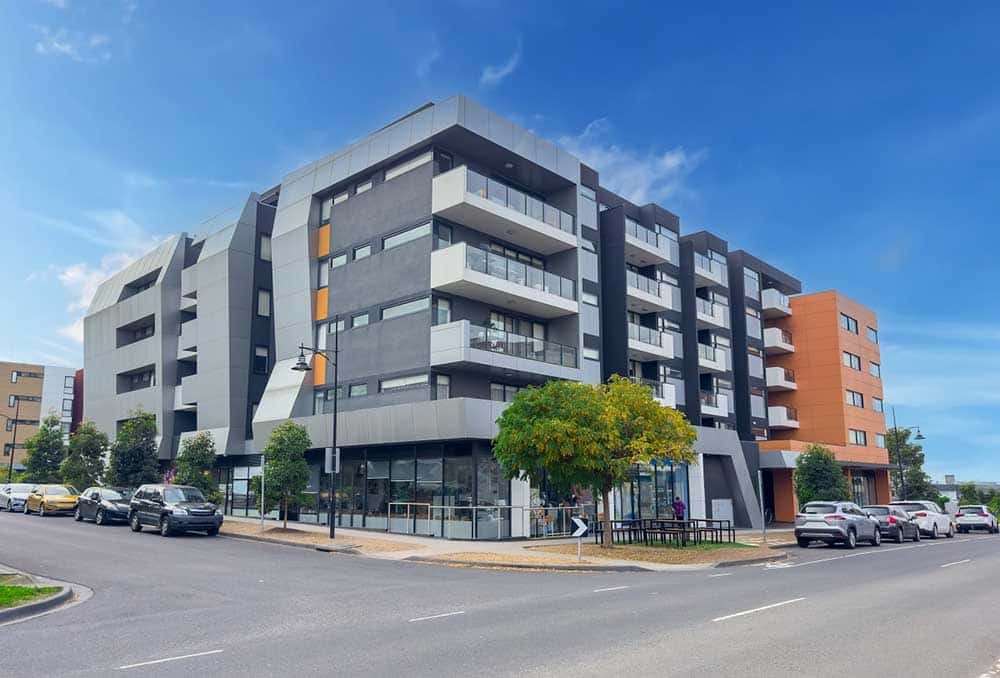 a commercial building or business site
