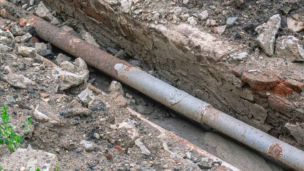 old, outdated water lines